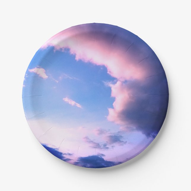 Prato De Papel Pink clouds (Frente)