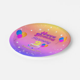 Prato De Papel PINK e Parabéns DOURADOS