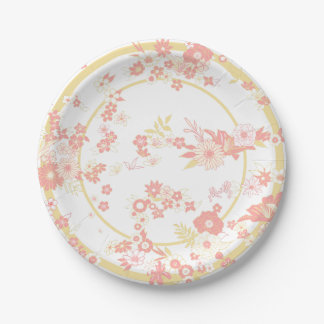 Prato De Papel Pink Flower Kimono