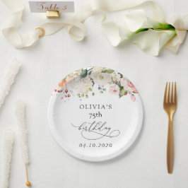 Prato De Papel Pink Flowers, White Flowers, Boho, Birthday