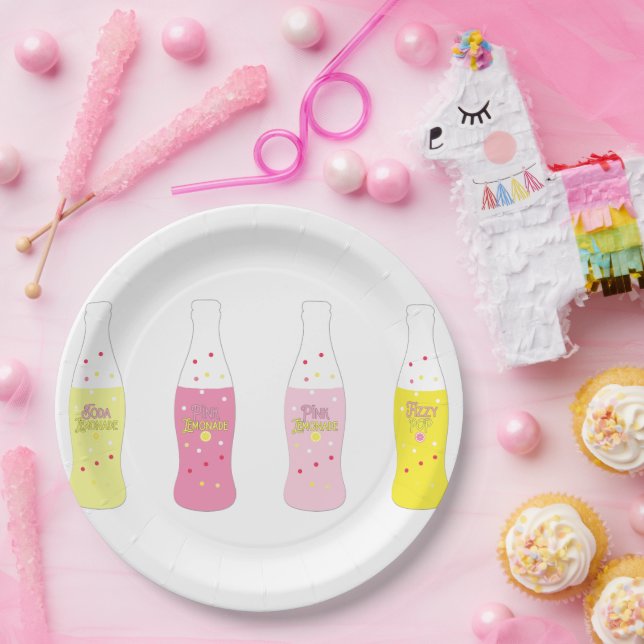 Prato De Papel Pink Lemonade Birthday Party Plates (Festa)