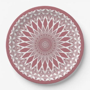 Prato De Papel Pink Madder Tristyns Mandala