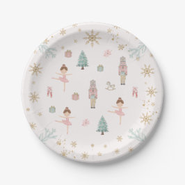 Prato De Papel Pink Nutcracker Ballet Birthday Paper Plates