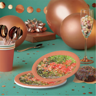 Prato De Papel Pinta Indiana Pincel Selvagem Flor Aquarela