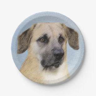 Prato De Papel Pintura Chinook (Ouvidos Soltos) - Arte Cão Origi