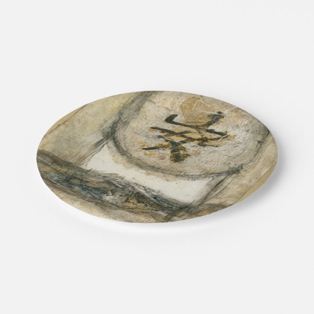 Prato De Papel Pintura da Tranquilidade Chinesa por Mauro (Inclinado)