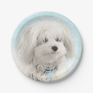 Prato De Papel Pintura de Algodão de Tulear - Arte de Cachorro Or