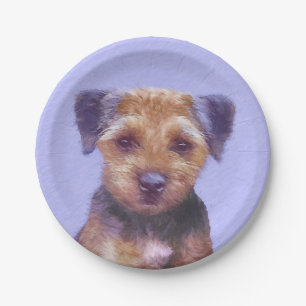 Prato De Papel Pintura de Borda Terrier - Arte de Cachorro Origin