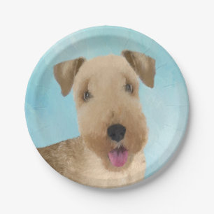 Prato De Papel Pintura de Lakeland Terrier - Arte de Cachorro Ori