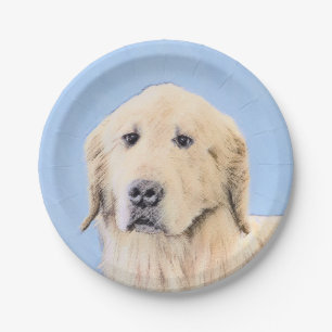 Prato De Papel Pintura de Ouro para sempre - Arte de Cachorro Ori