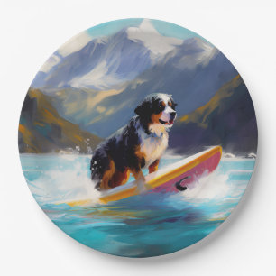 Prato De Papel Pintura de Surf na Praia da Montanha de Berna