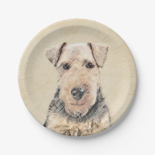 Prato De Papel Pintura de Welsh Terrier - Arte de Cachorro Origin