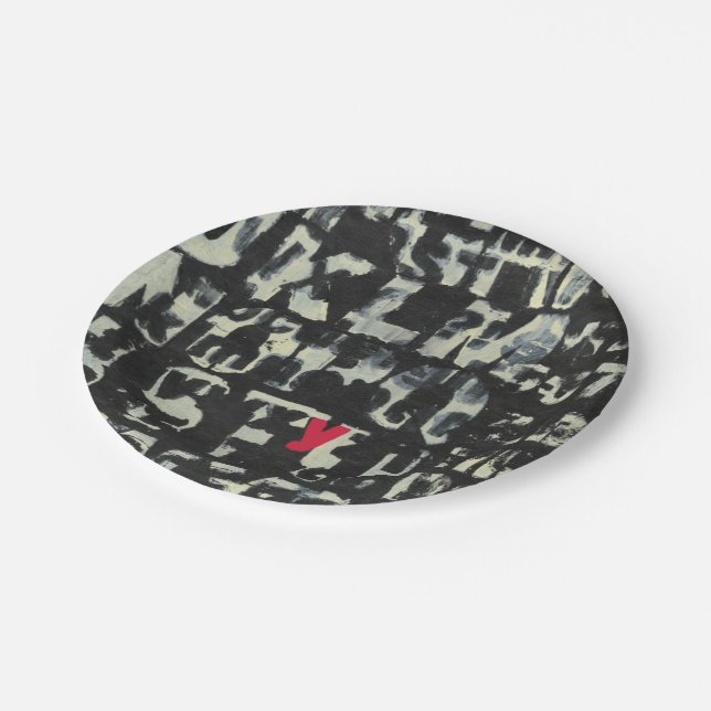 Prato De Papel Pintura em alfabeto por Norman Wyatt (Inclinado)