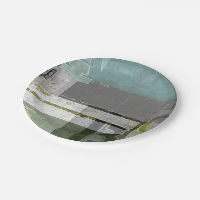 Prato De Papel Pintura Moderna com Letras Cortadas (Inclinado)