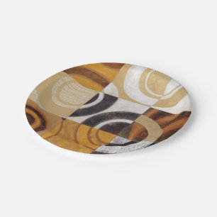 Prato De Papel Pintura moderna com Padrões circulares