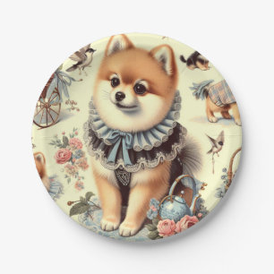 Prato De Papel Pintura Pomeraniana Cuja