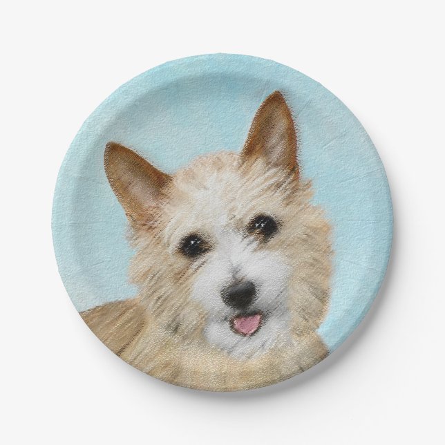 Prato De Papel Pintura Portuguesa do Podengo Pequeno - Arte Origi (Frente)