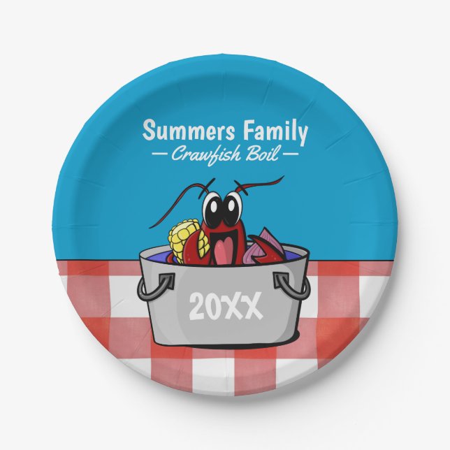 Prato De Papel Piquenique anual do Partido da Família Boil (Frente)