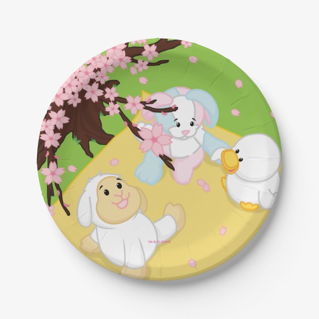 Prato De Papel Piquenique da celebração do primavera (Frente)