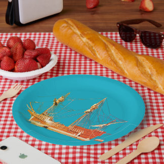 Prato De Papel Pirate Ship San Salvador