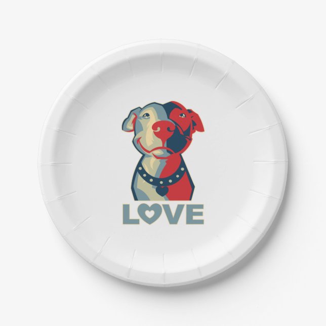 Prato De Papel Pitbull - AMOR (Frente)