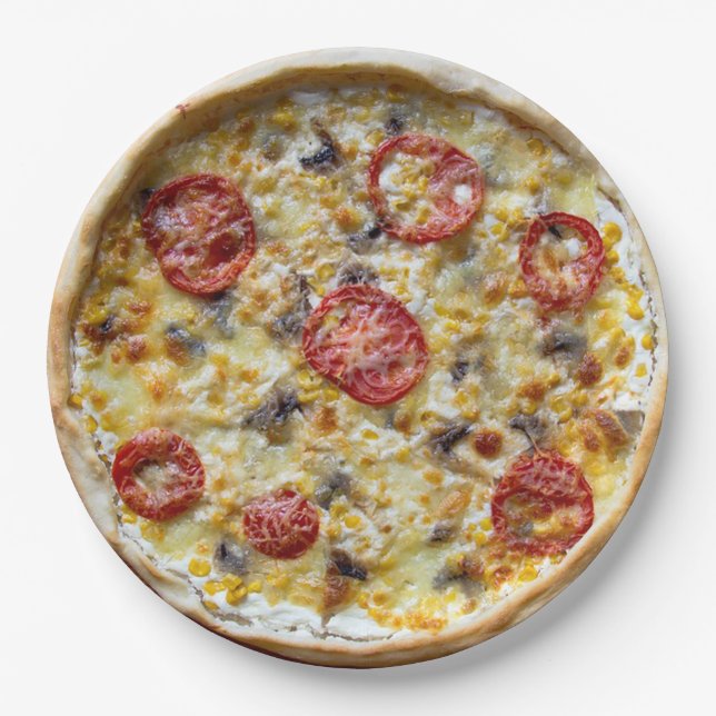 Prato De Papel Pizza de Papel para Pizza (Frente)