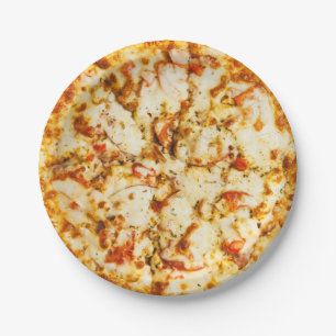 Prato De Papel Pizza de Queijo Deliciosa