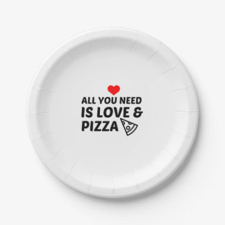 PRATO DE PAPEL PIZZA E AMOR