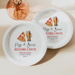 Prato De Papel Pizza e Cervejas Antes do Casamento Chá de Casal