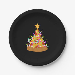 Prato De Papel Pizza Natal Luzes de Natal