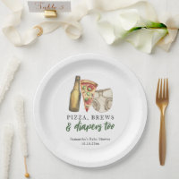 Pizza, paus e Fraldas para Chá de fraldas