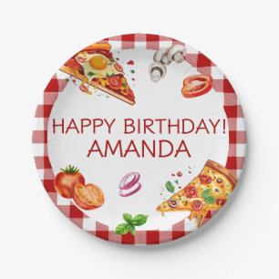 Prato De Papel Pizza Theme Birthday
