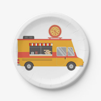 Prato De Papel Pizza Truck Paper Plate