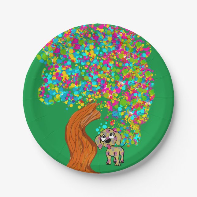 Prato De Papel Placa da parte de papel do Sprocker Doggy (Frente)