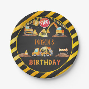 Prato De Papel Placa de Aniversário de Construção - Lâmina