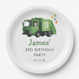 Prato De Papel Placa de Boas-Vindas de Aniversário do Caminhão de