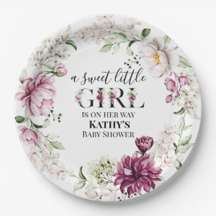 Prato De Papel Placa de Chá de fraldas de Menina Doce
