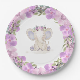 Prato De Papel Placa de Chá de fraldas para bebê elefante