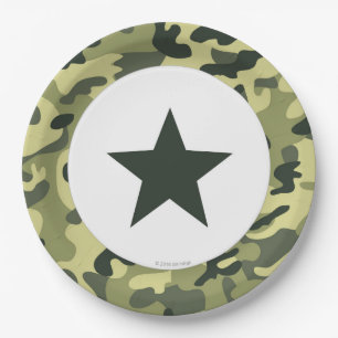 Prato De Papel Placa de comensal do papel do exército do soldado