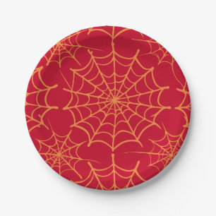 Prato De Papel Placa de design de aranha