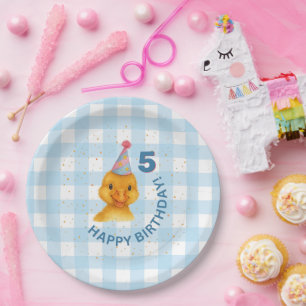 Prato De Papel Placa de Festa de aniversário de 5 de Acoplamento