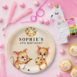 Prato De Papel Placa de Festa de aniversário do tema do mouse e d