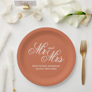 Prato De Papel Placa de festa de casamento de papel personalizado