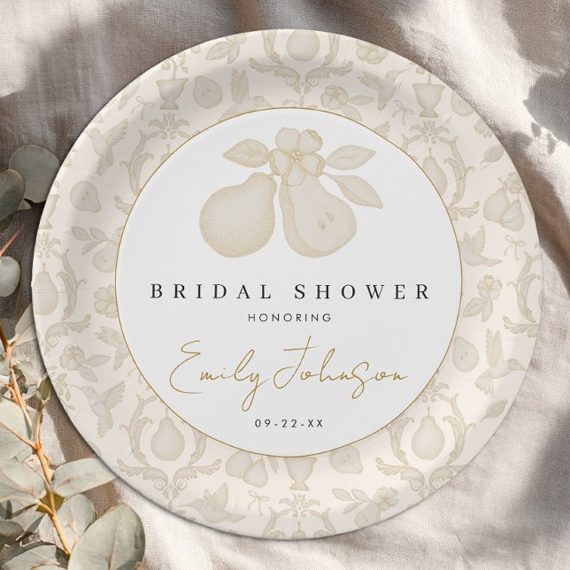 Prato De Papel Placa de Janto de Chá de panela Perfeito Dourada (Paper Plates)