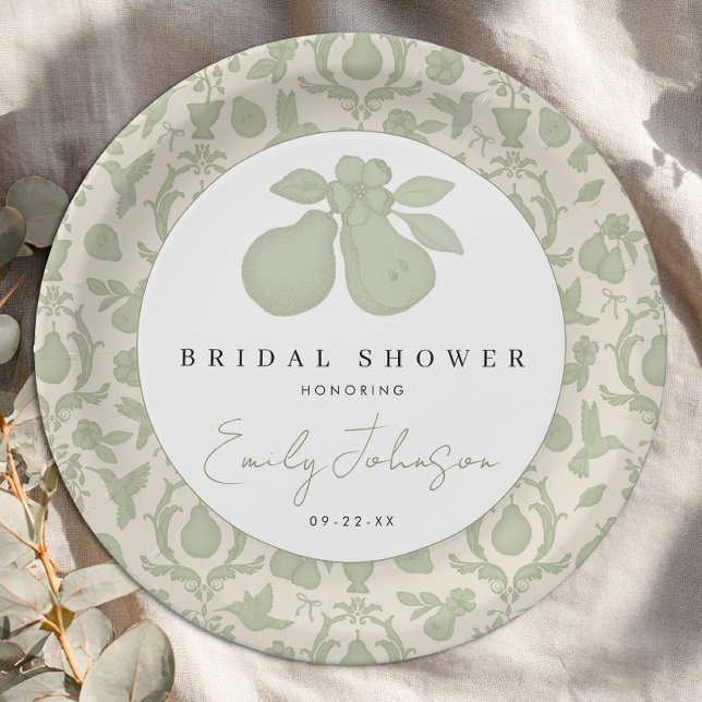 Prato De Papel Placa de Janto de Pear Perfeita (Paper Plate)