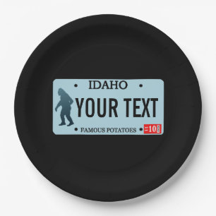 Prato De Papel Placa de Licença Idaho Sasquatch