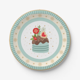 Prato De Papel Placa de Natal de Cupcake de Férias