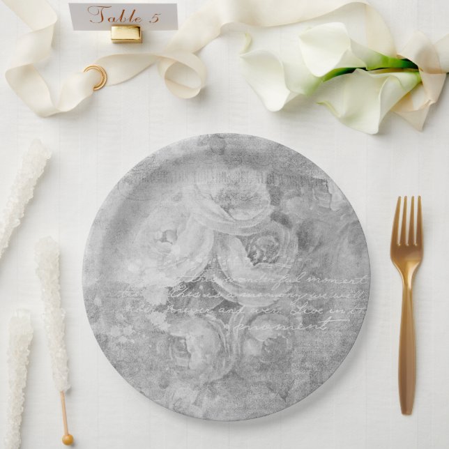 Prato De Papel Placa de papel (Casamento)