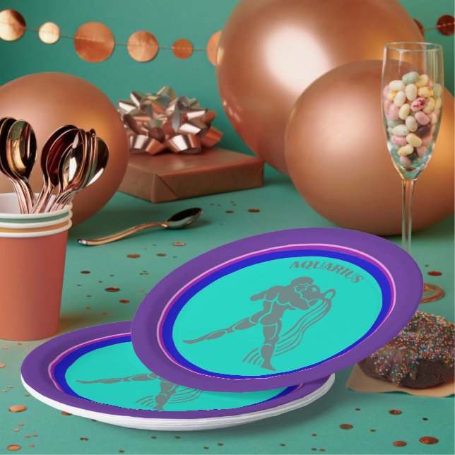 Prato De Papel Placa de Papel Aquário (Múltiplo)