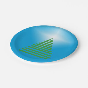 Prato De Papel Placa de papel - Árvore com estrela